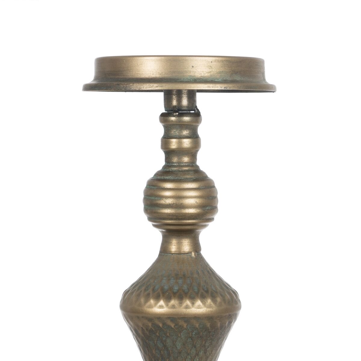 Castiçais Dourado Ferro 14 x 14 x 59 cm